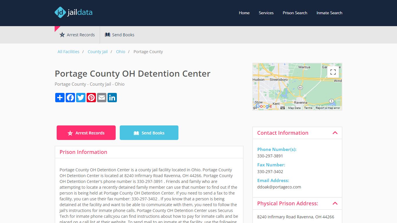 Portage County OH Detention Center Inmate Search and Prisoner Info ...